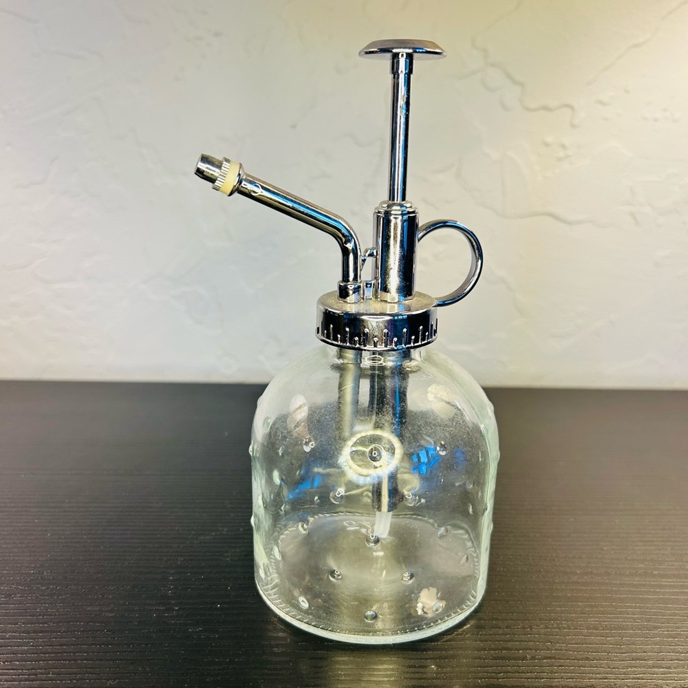 Stylish Glass Plant Mister with Metallic Details